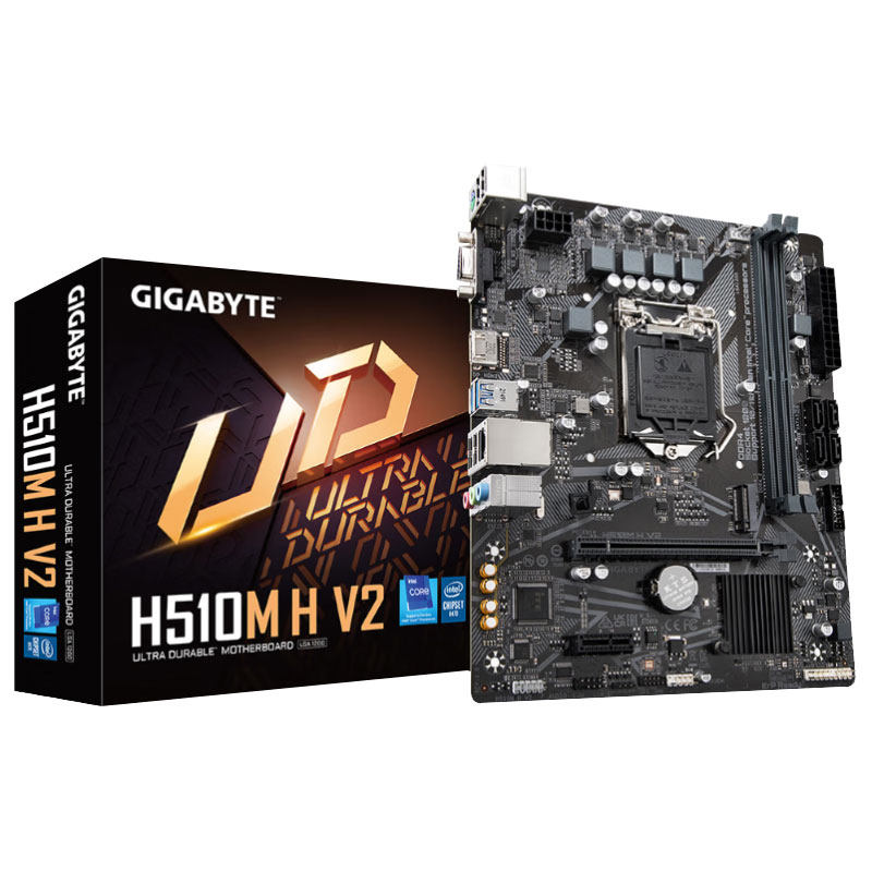 技嘉h510m h v2电竞游戏电脑主板支持10代cpu lga1200接口