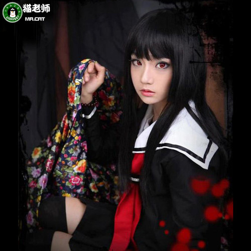 猫老师地狱少女阎魔爱COS水手服