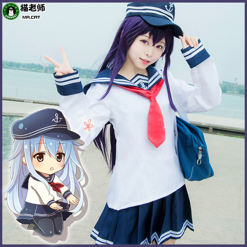 猫老师舰娘晓响雷电cosplay水手服装全套舰队collection女装制服 - 封面
