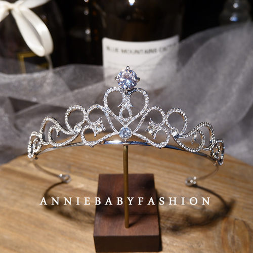 闪亮韩式锆石公主风走秀儿童头饰