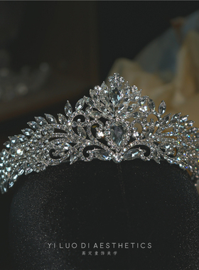 奢华巴洛克水钻儿童公主皇冠头饰女童演出发饰女孩生日影楼发饰
