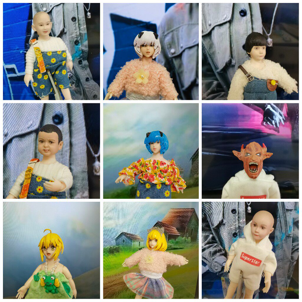 1/6兵人小孩头雕小光头日小子小可爱动漫呆毛仆人绫波丽车载娃摆