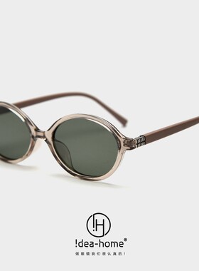 国际范板材小框个性日韩偏光太阳眼镜男女同款复古椭圆小众墨镜