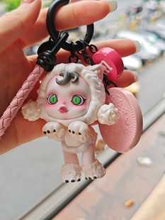 潮玩高端diy真皮包包挂件配饰挂饰钥匙扣挂链哦崽SP哭娃KUBO妹妹