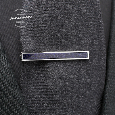 篙级商务领带夹男士夹子蓝砂石