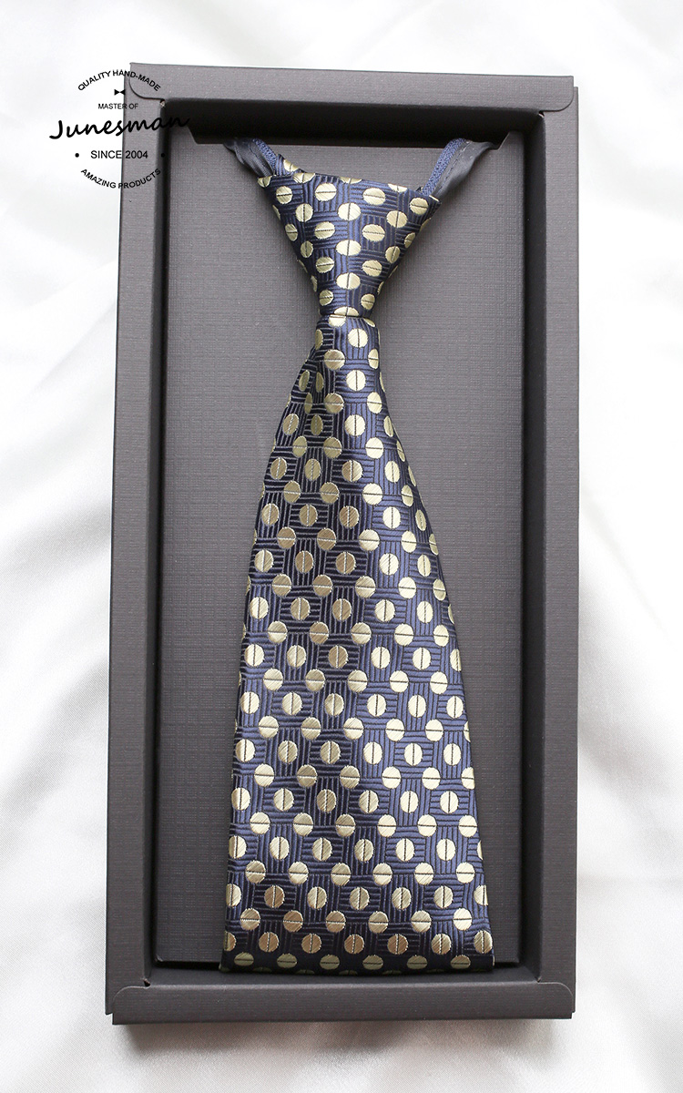 超宽商务正装男士拉链领带免手打