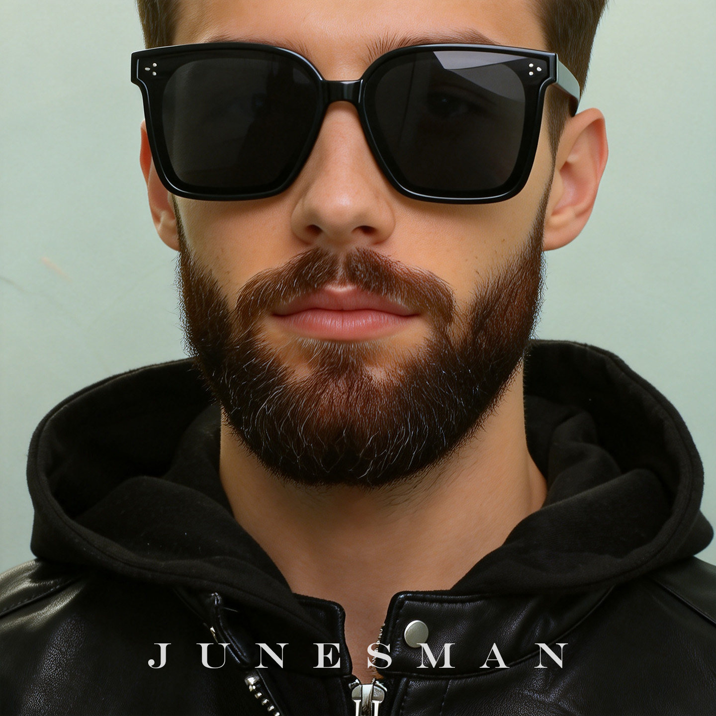 六月男人 超型板材偏振墨镜男士太阳镜黑大框架超显小脸开车眼镜