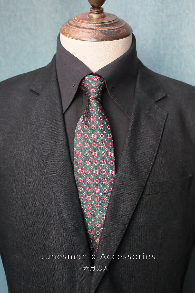 juneman 设计师品牌 六月男人仿桑蚕真丝商务8cm手打领带男士正装