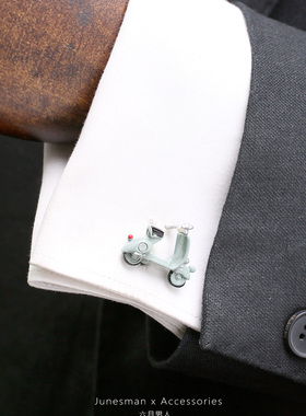 罗马假日！六月男人 手工制 法式袖扣男士袖钉袖口扣 vesp@礼盒装