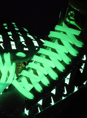 适配nike耐克AJ1AF1空军一号dunk电玩像素夜光荧光CMFY鞋带绳男