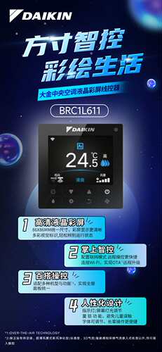 大金原装全新86型彩屏线控器BRC1L611线控器