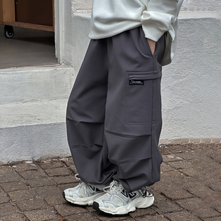 男童加绒裤子2025冬季新款儿童加厚保暖直筒工装裤可束脚男宝冬装