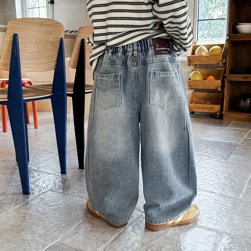 男童牛仔裤儿童裤子2026春季新款童装帅气休闲裤直筒男宝春装长裤