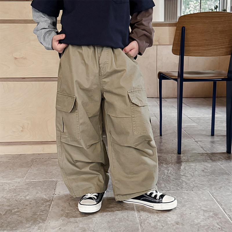 男童裤子儿童工装裤2026春季新款童装纯棉休闲裤男宝春装帅气长裤