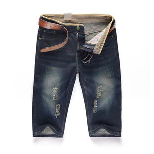 短裤Mens jeans summer holes Beach shorts Jeans trousers men