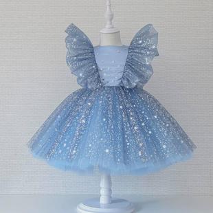 Sequin Tutu Prom Dress Tod Birthday Girls Mesh Princess Lace