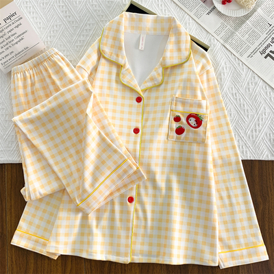 韩版新款睡衣女德绒简约休闲保暖秋冬季加绒加厚短绒可外穿家居服