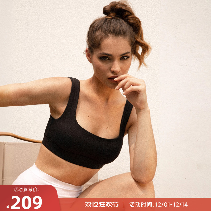 RESHAPE/重塑之路 方领中强度宽肩带美背瑜伽健身运动内衣Square