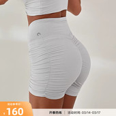 高腰显臀零感运动健身紧身短裤 褶皱短裤 Scrunch 重塑之路 RESHAPE
