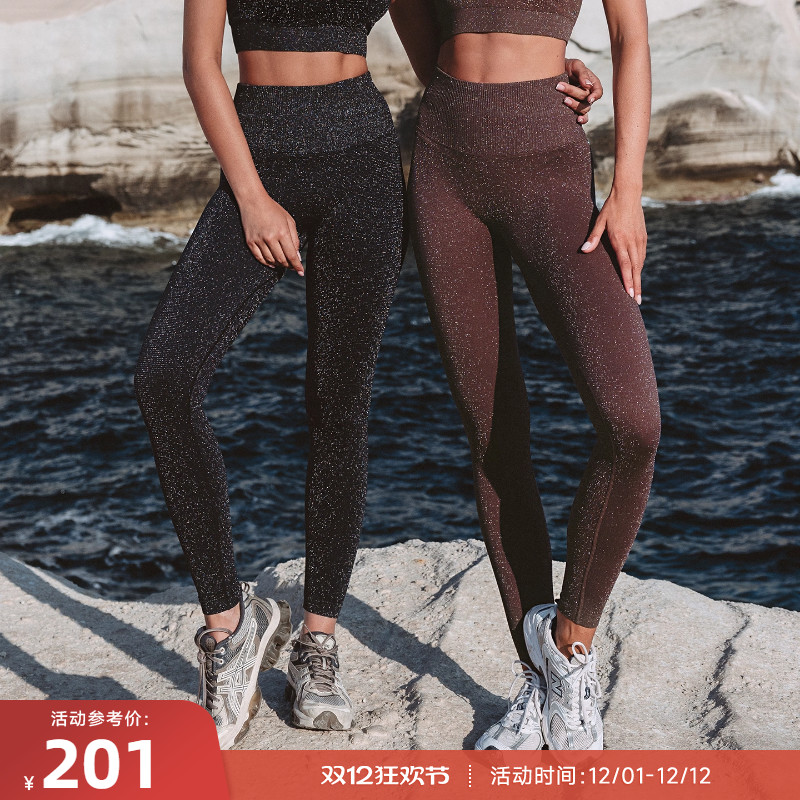 RESHAPE/重塑之路 闪闪裤高腰收腹显臀健身运动紧身裤女Sparkle