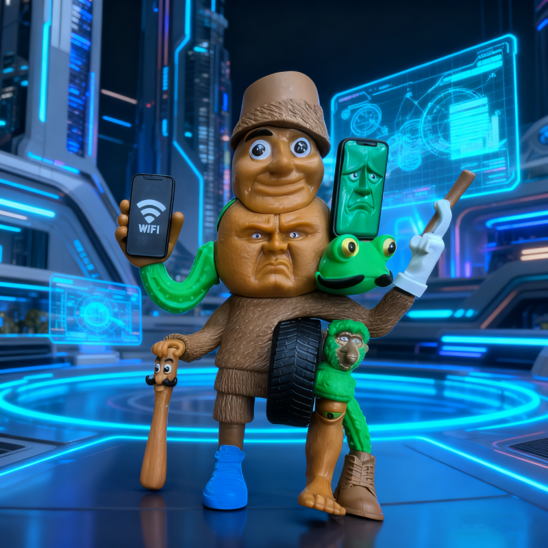 赛博豆丁融合怪外国山海经金色融合怪银色融合怪公仔儿童玩具