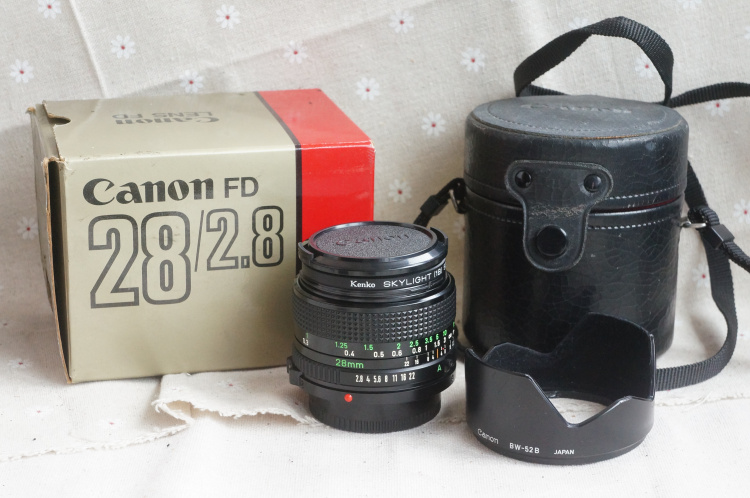 佳能 FD/NFD 28mm f2.8 28/2.8 二手廣角定焦可轉接 全套包裝99新