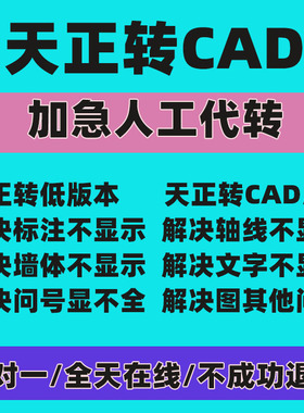 天正转cad天正转t3图纸导出cad高版本转低版本工具pdf转换cad格式