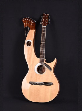 哈普竖琴吉他harp 双头竖琴吉他 个性手工乐器 厂家直销