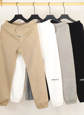 FOG复线ESSENTIALS纯棉长裤男高街抽绳反光印花跑步运动卫裤潮牌