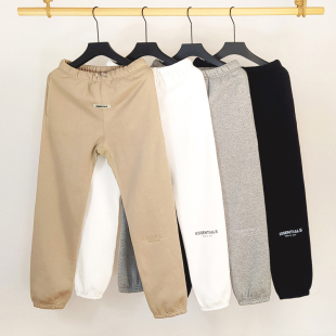 FOG复线ESSENTIALS纯棉长裤 潮牌 男高街抽绳反光印花跑步运动卫裤