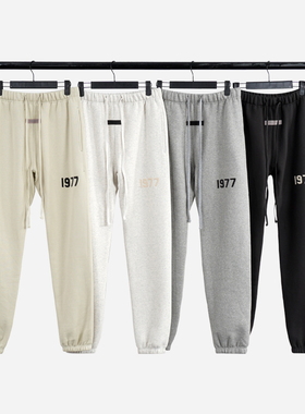 FOG复线ESSENTIALS植绒1977长裤高街宽松休闲运动秋冬束脚卫裤男