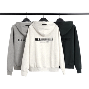 FOG复线ESSENTIALS植绒连帽卫衣高街宽松休闲美式 男女 情侣套头衫