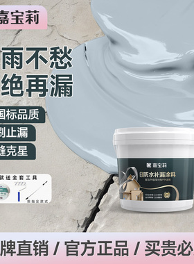嘉宝莉屋顶防水补漏材料房顶楼顶裂缝漏水渗水胶外墙专用堵漏涂料