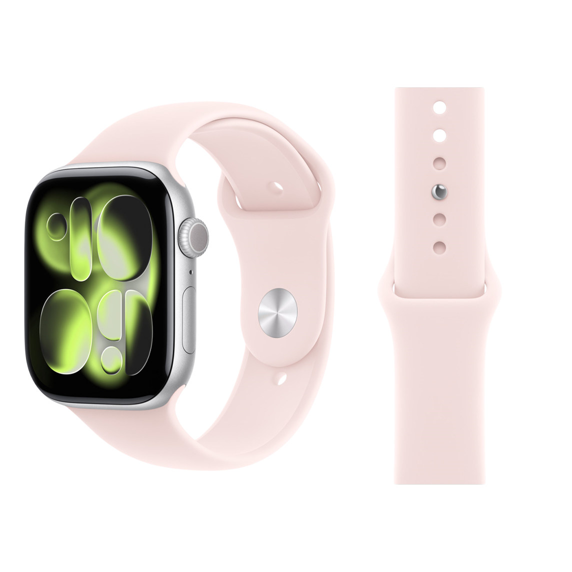 适用applewatch12/10手表带苹果S9手表iwatch11硅胶S10女S8/S7腕带s8/SE高级感7小众S6夏季ultra智能运动配件