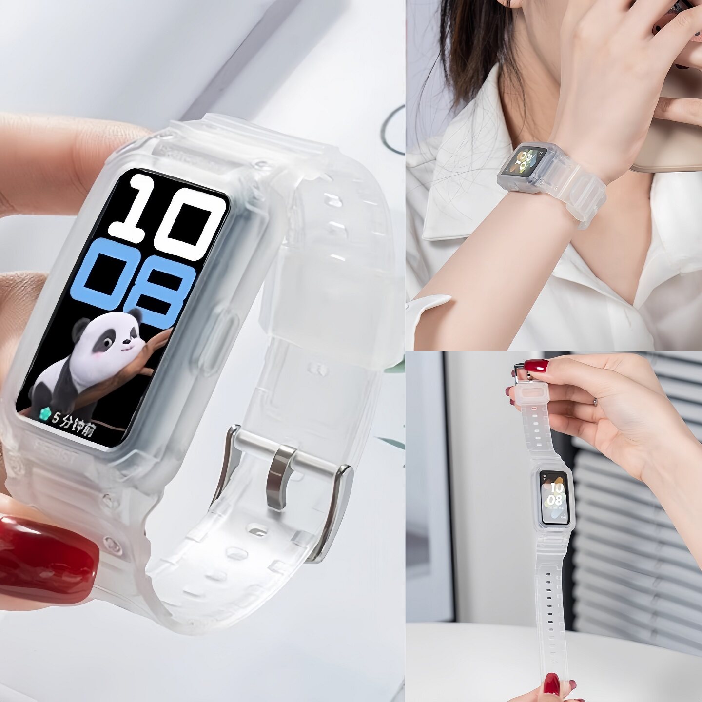 适用华为手环10表带荣耀7手表带8保护套一体7硅胶6腕带保护壳表链watch男智能运动女6pro冰川NFC夏天新款配件