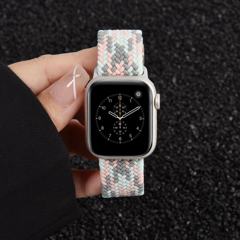 适用iwatch10/11编织磁吸扣表带图片