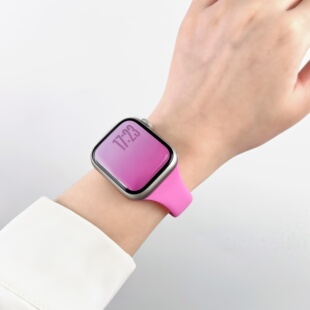 watch9智能6配5件夏季 46mm潮 apple 适用苹果硅胶手表带iwatchS10小蛮腰替换SE2腕带ultra运动7男8女9新款