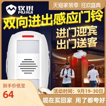 牧锐门铃感应器店铺进门欢迎光临商店超市防盗迎客语音双向迎宾器
