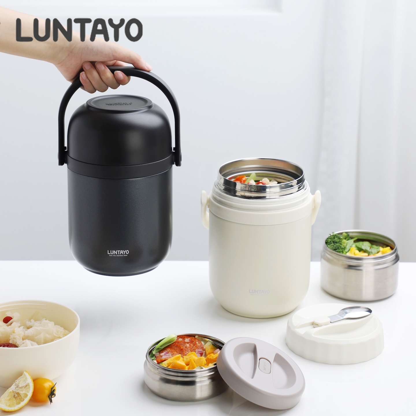 Luntayo不锈钢多层保温饭盒