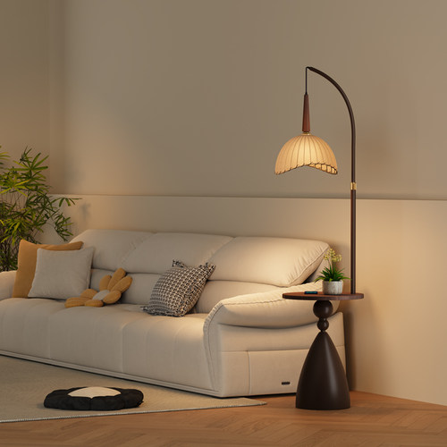 新款现代带茶几边几氛围感落地灯