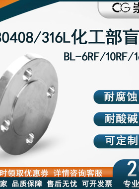 304/316L化工部BL标准盖板6RF/10RF/16RF HG/T20592盲板法兰盖