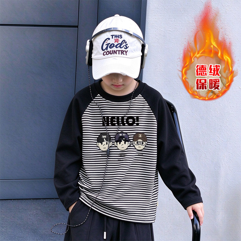 男童打底衫儿童德绒长袖t