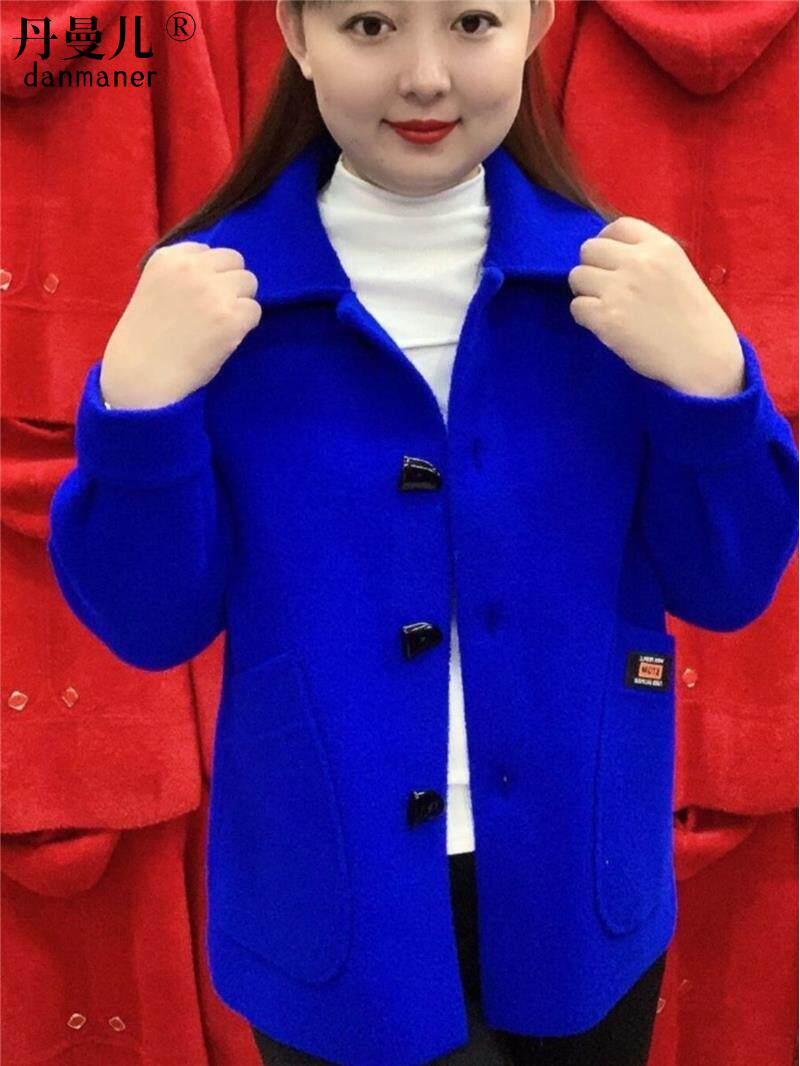 网红妈妈装纯色洋气爆款方领双面呢子女短款外搭春秋新款纯色外套高性价比高么？