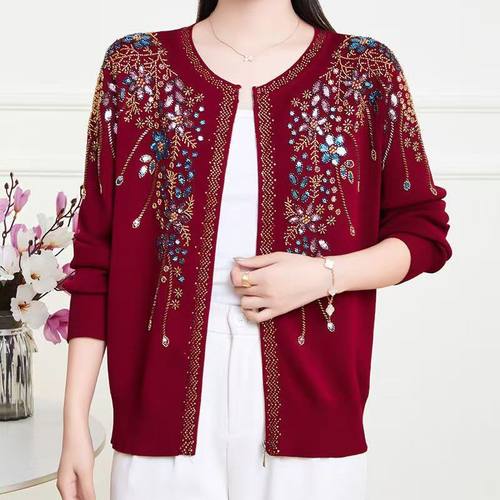 刺绣毛针织衫秋季绣花保暖针织衫百搭短款坎肩宽松