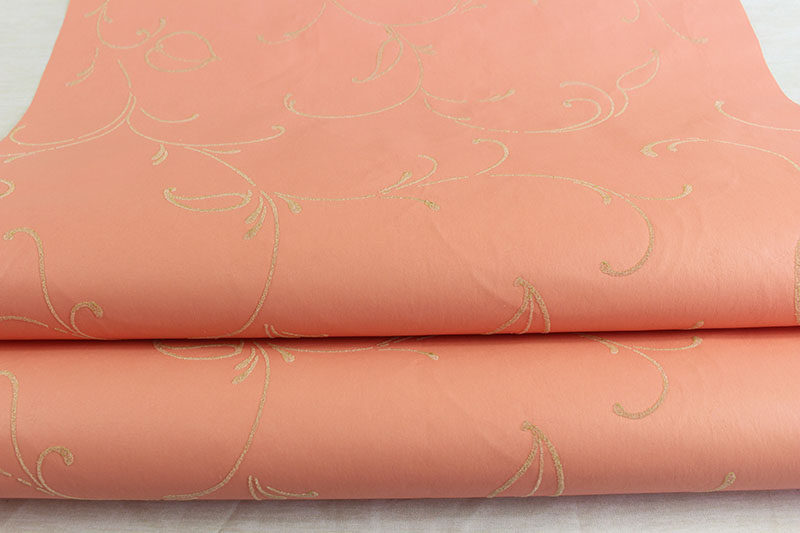 美国进口约克纯纸壁纸现代简约欧式卷纹粉色法式藤蔓卧室背景墙纸