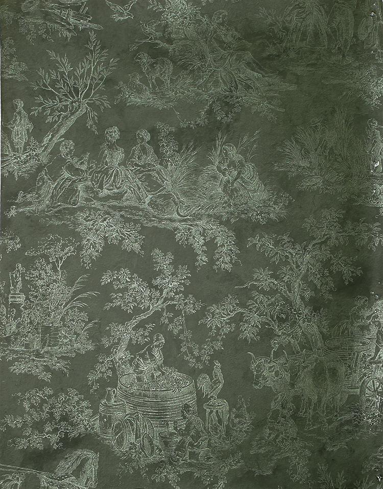 美式乡村墙纸美国进口纯纸古典中试古铜色素描风景电视背景墙壁纸