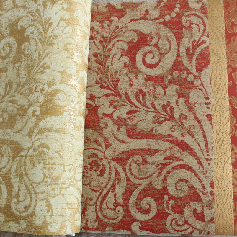 美国进口莨苕叶欧式美式背景墙纸