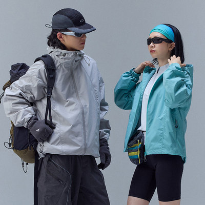 男户外骑行登山三防连帽夹克外套