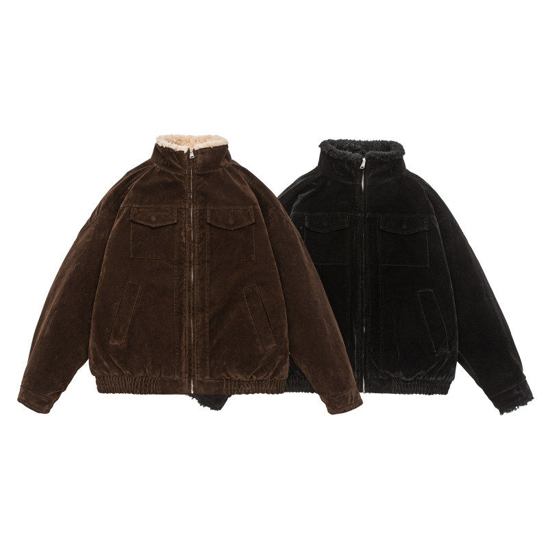 SPACEHUNTER~E4M097加绒加厚绒面棉服外套