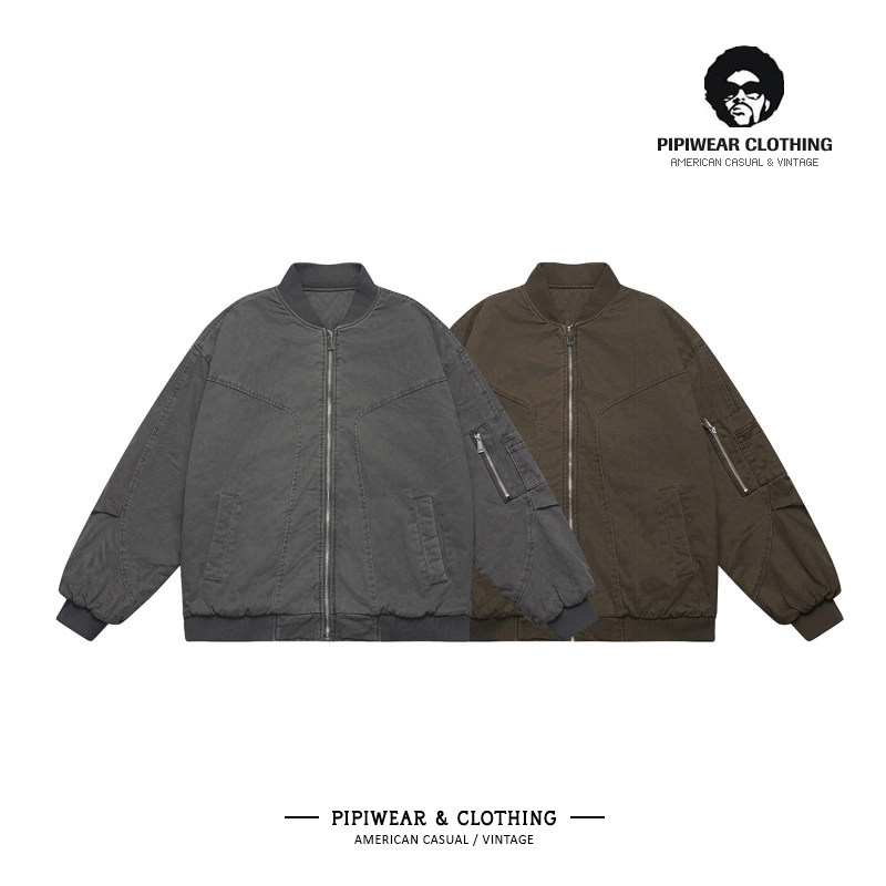 冬天日系工装短款男士纯棉棉衣外套休闲棒球领棉服冬季加厚棉袄潮